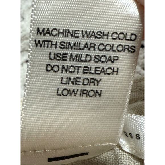 Charlotte Russe 100% Linen Pants Minimalist Womens Sz 3 Cream Adjustable Length - Picture 8 of 8